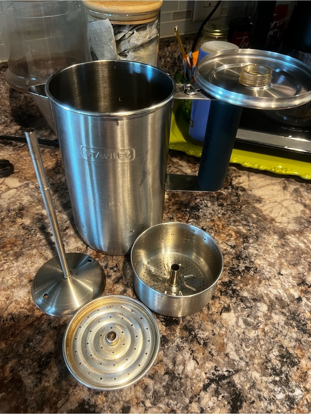 Stanley Stainless Steel Percolator Pot 
 with Black Cool Grip Handle